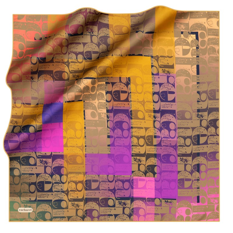 Cacharel Twill İpek Eşarp - 2025 İlkbahar-Yaz - 9008313-962 - Tivil