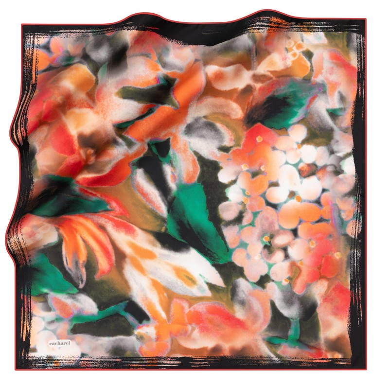 Cacharel Twill İpek Eşarp - 2025 İlkbahar-Yaz - 8756313-941 - Tivil