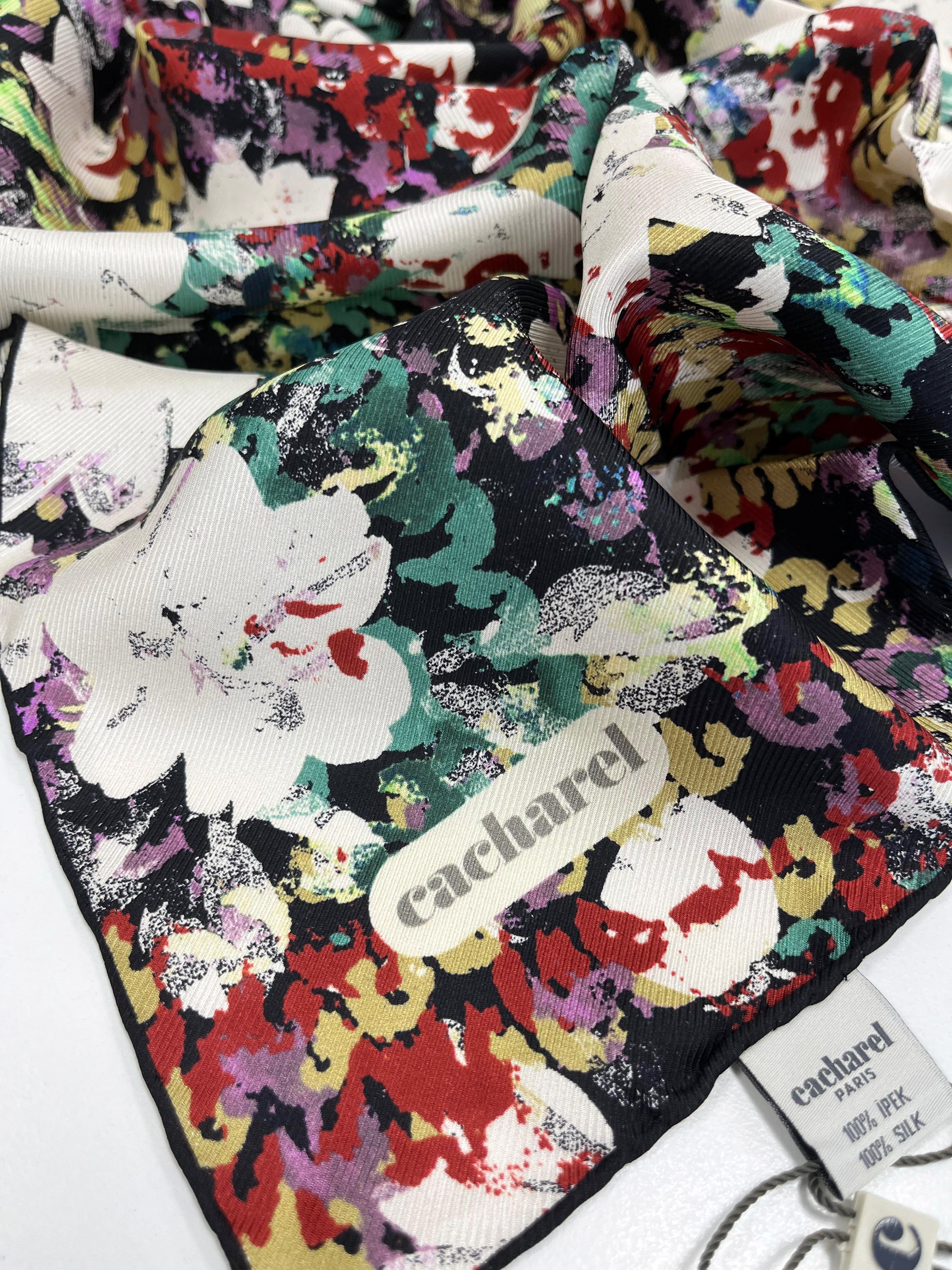 Cacharel Twill İpek Eşarp - 2026 İlkbahar-Yaz - 9143313-911 - Tivil