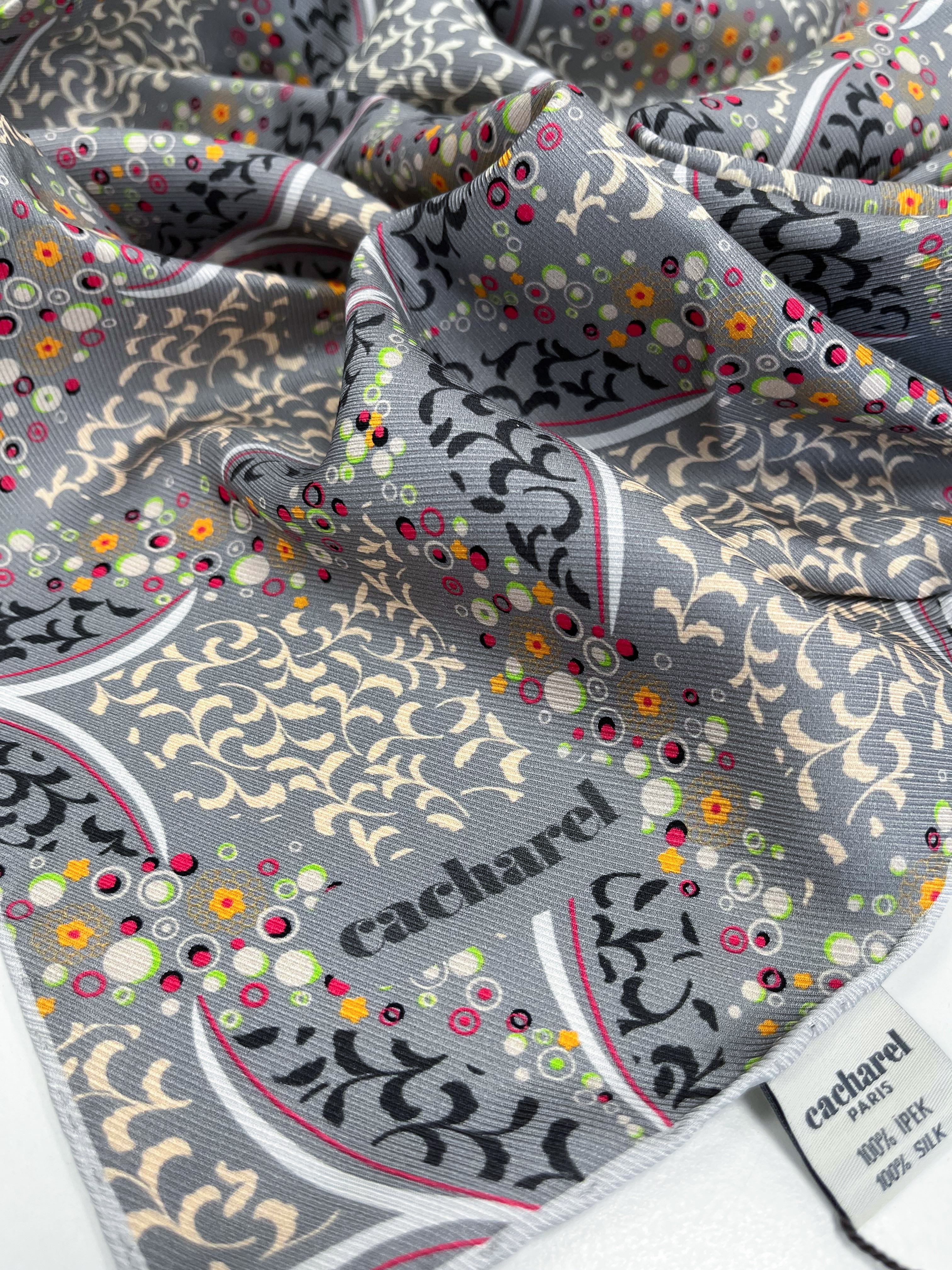 Cacharel Twill İpek Eşarp - 2026 İlkbahar-Yaz - 9141313-971 - Tivil