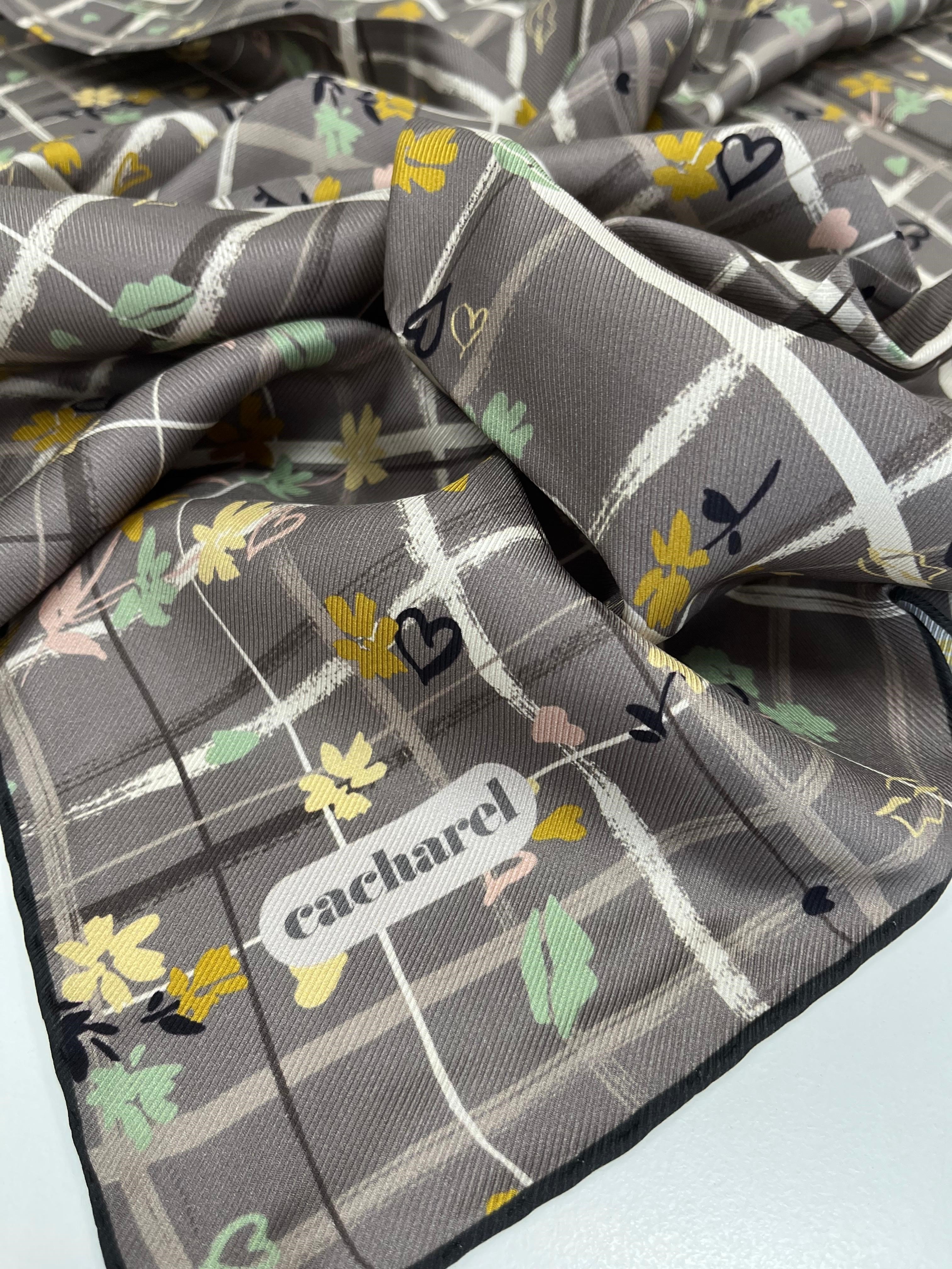 Cacharel Twill İpek Eşarp - 2026 İlkbahar-Yaz - 9138313-971 - Tivil