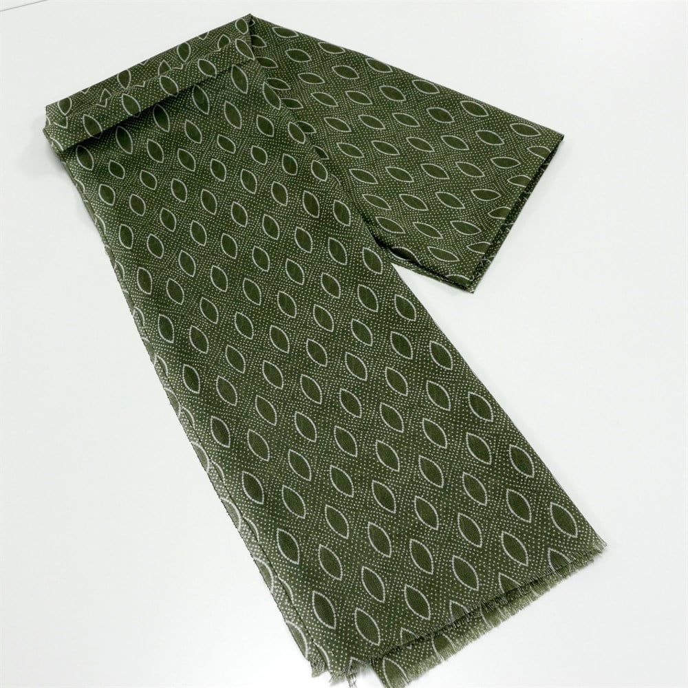 Damla Desenli Baskılı Şal - 07 Haki