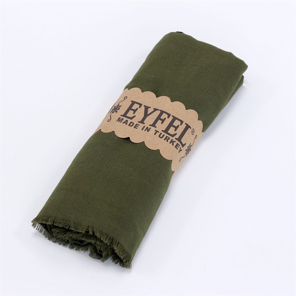 Eyfel %100 Pamuk Şal - Kına Yeşili