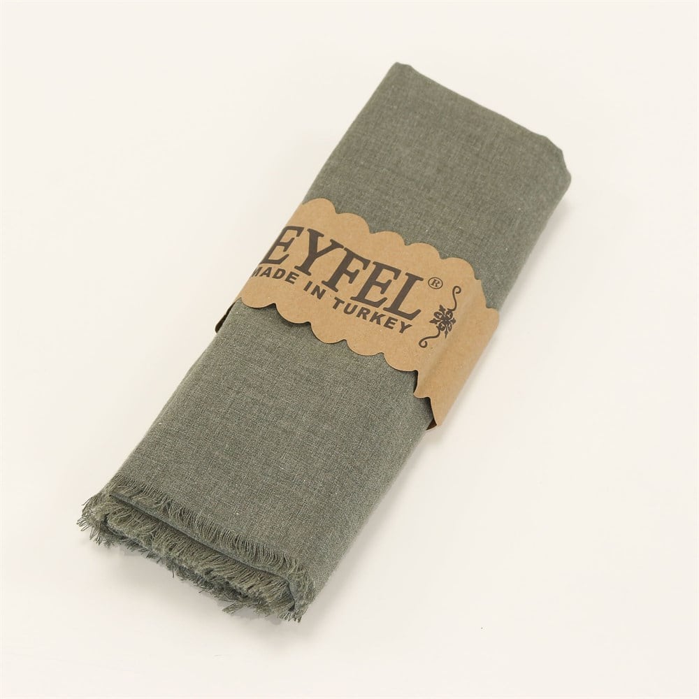 Eyfel %100 Pamuk Şal - Pastel Yeşil