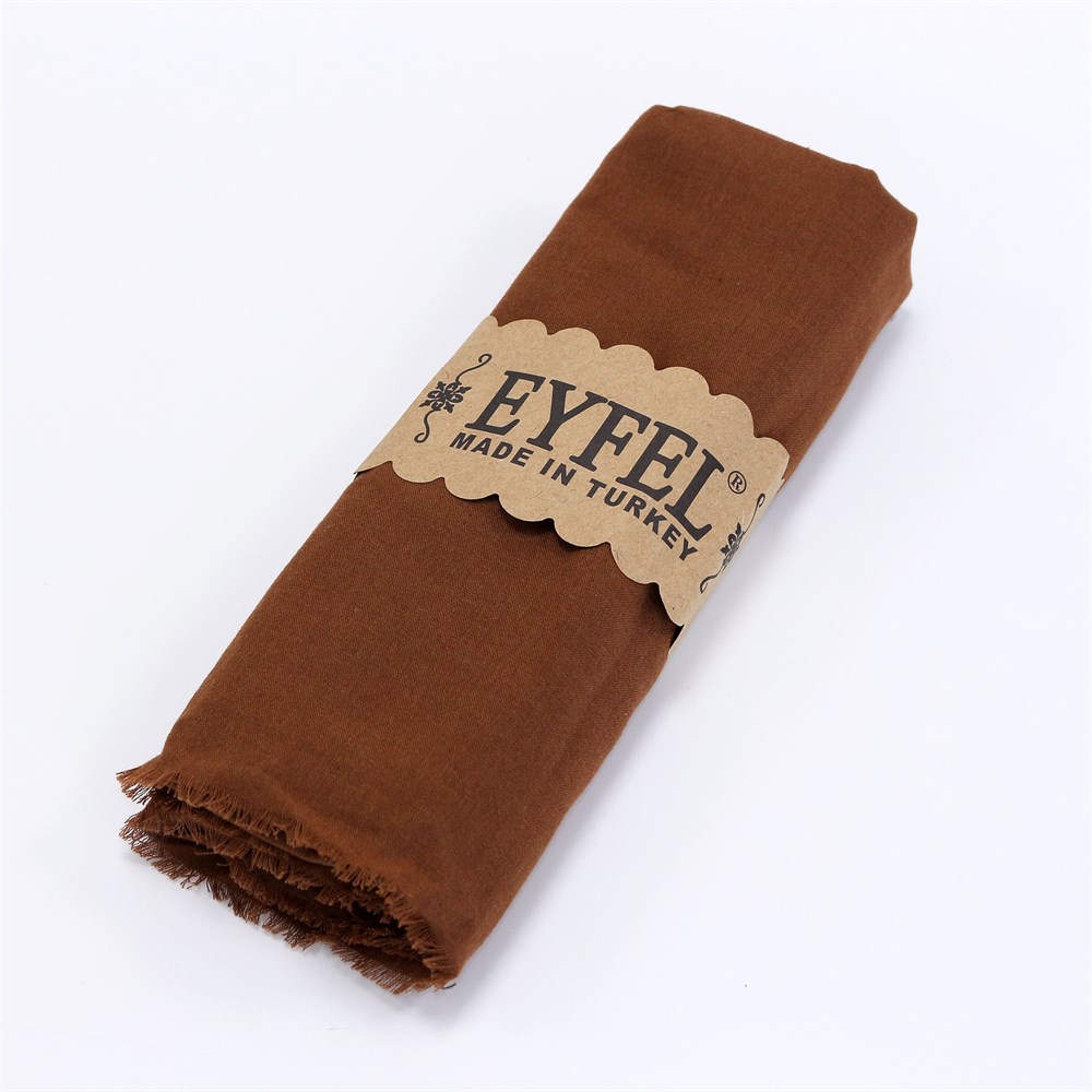 Eyfel %100 Pamuk Şal - Tarçın