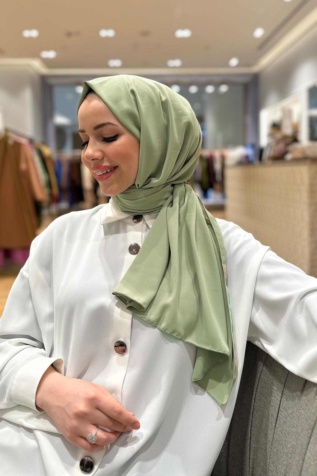 Medine İpeği Şal - Ihlamur Yeşili