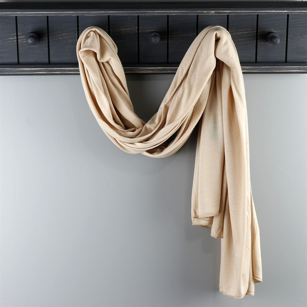 İpek Sultan Penye Şal - 12 - Bej