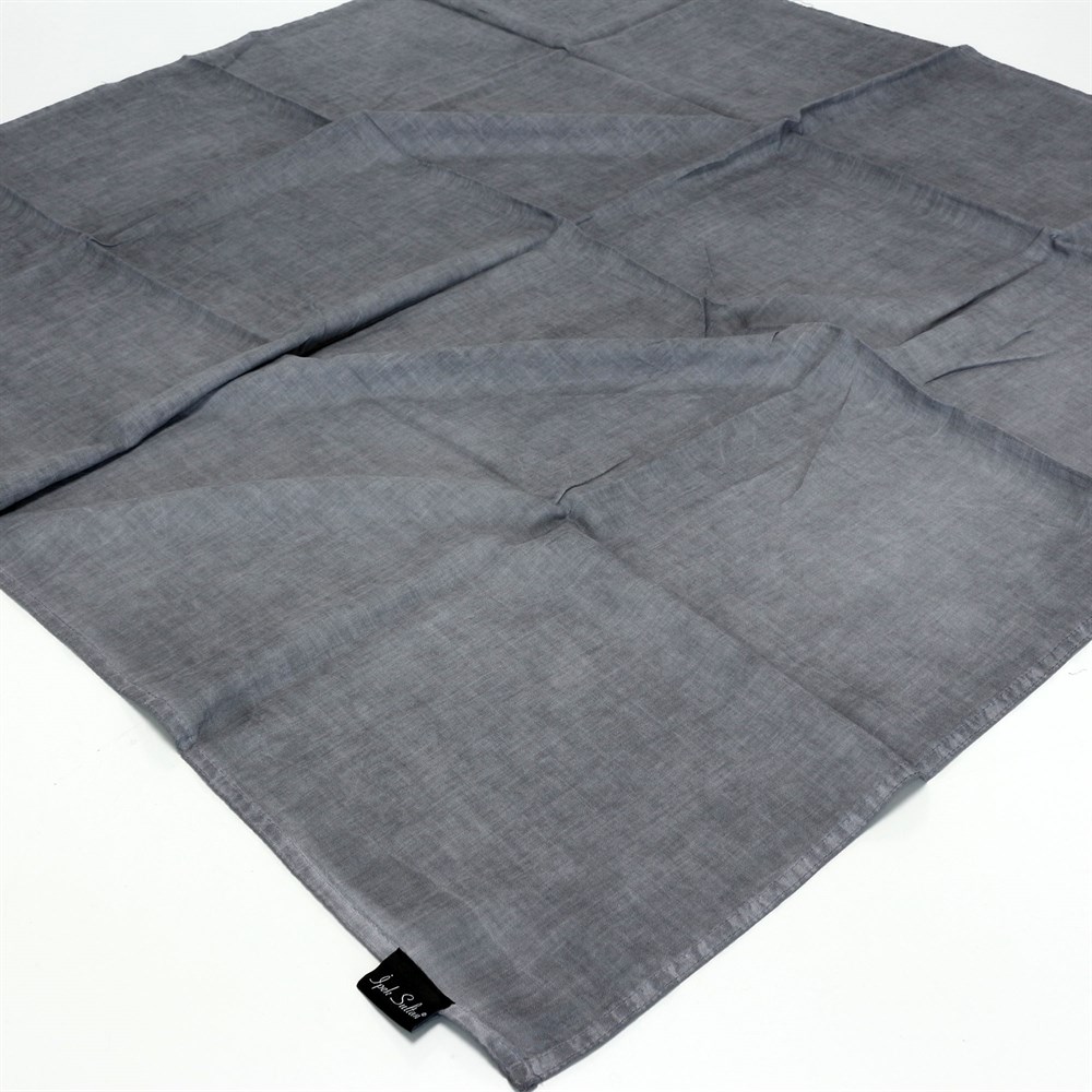 İpek Sultan Taşlanmış Pamuk Eşarp - 03 - Gri