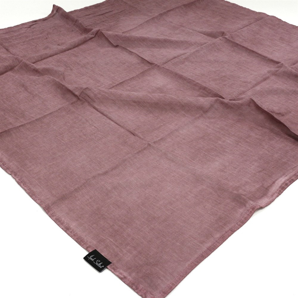 İpek Sultan Taşlanmış Pamuk Eşarp - 17 - Gül Kurusu