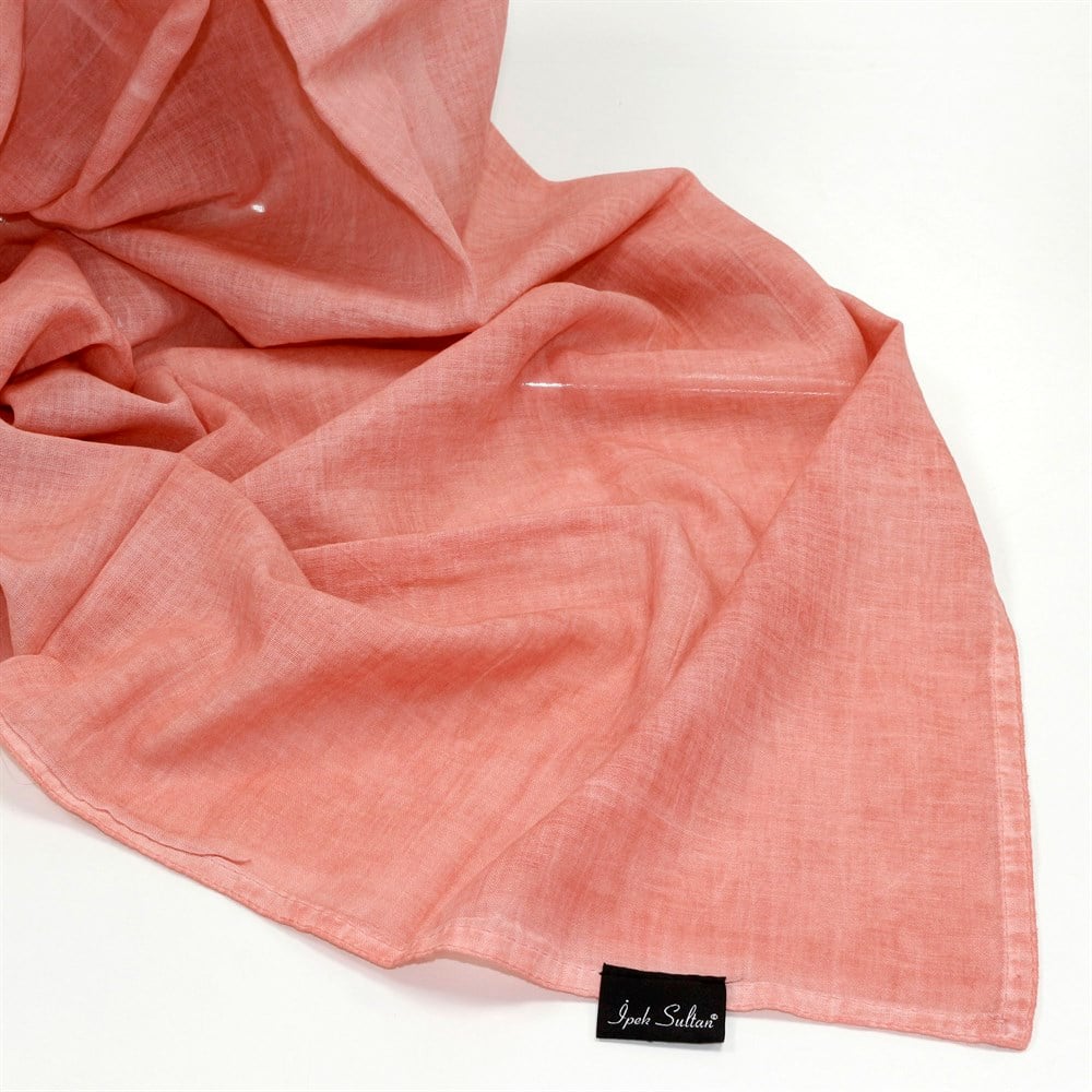 İpek Sultan Taşlanmış Pamuk Şal - 19 - Prenses Pembe