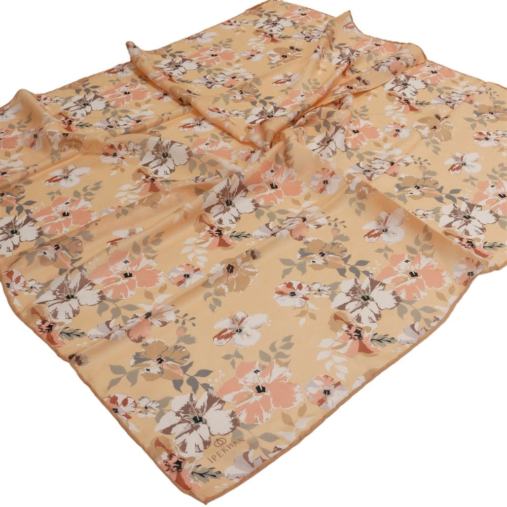 İpekhan Pamuk Eşarp - Bahar Çiçekleri - IHE006-05