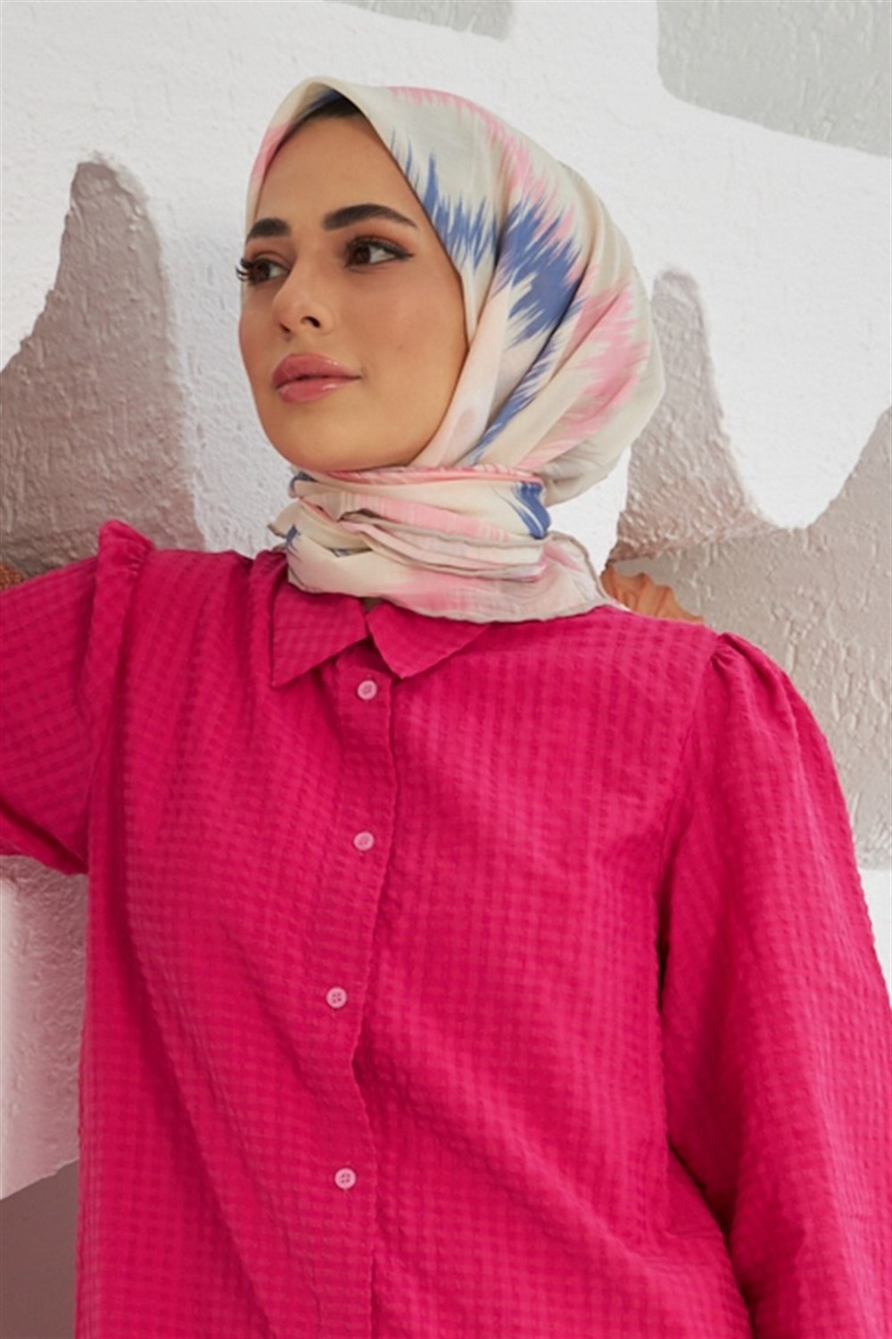 İpekhan Pamuk Eşarp - Çizgili Desen - IHE010-06