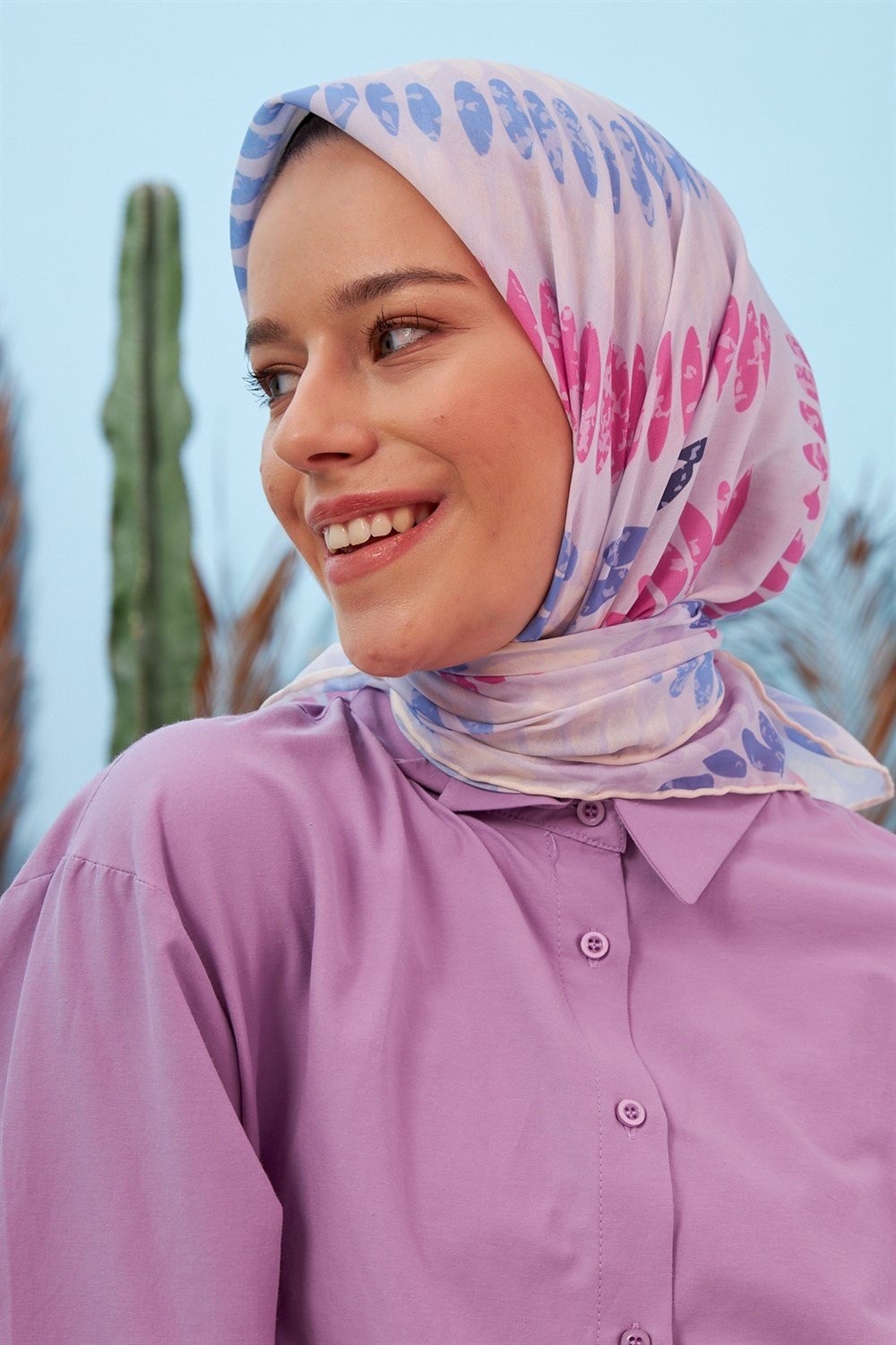 İpekhan Pamuk Eşarp - Demet Desen - IHE1068-12