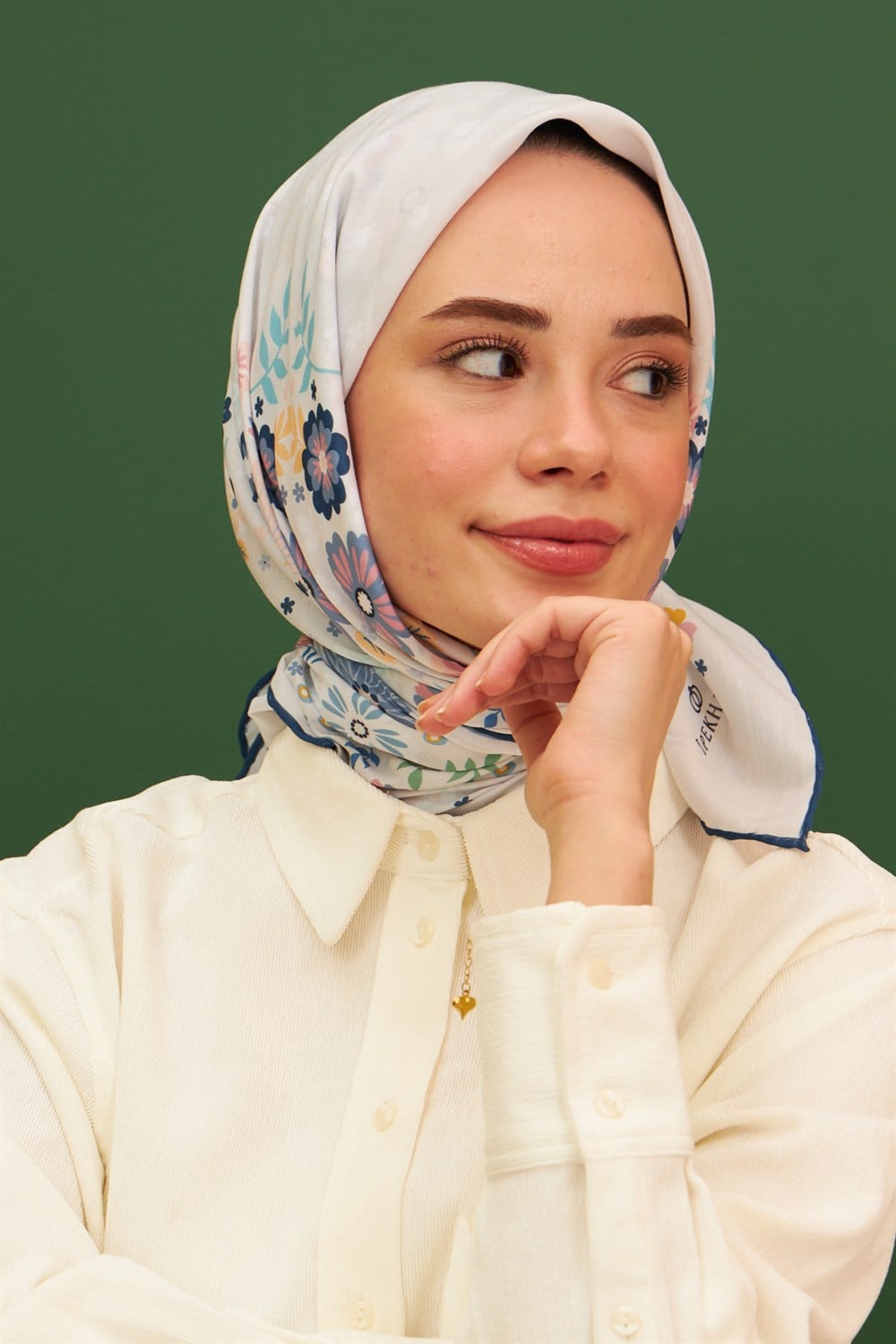 İpekhan Pamuk Eşarp - Kalmia Desen - IHE1105-01