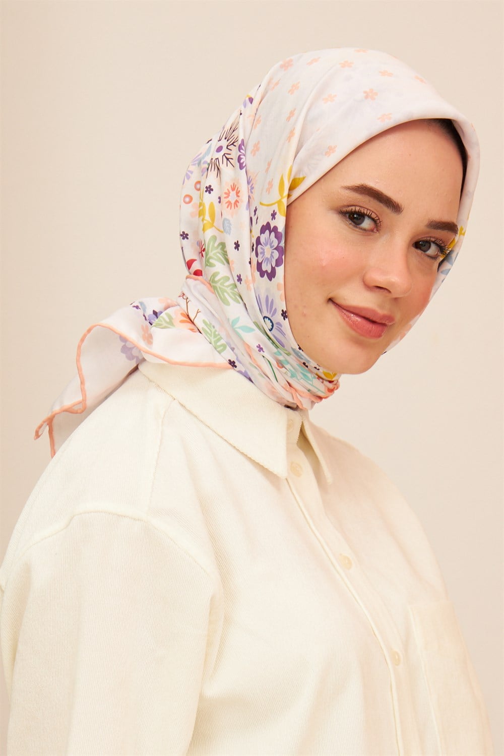 İpekhan Pamuk Eşarp - Kalmia Desen - IHE1105-06