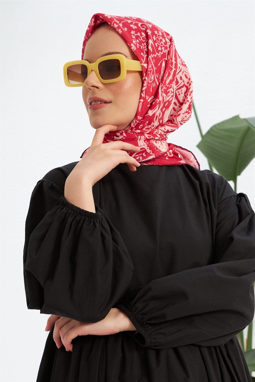 İpekhan Pamuk Eşarp - Otantik Çiçekli - IHE003-12