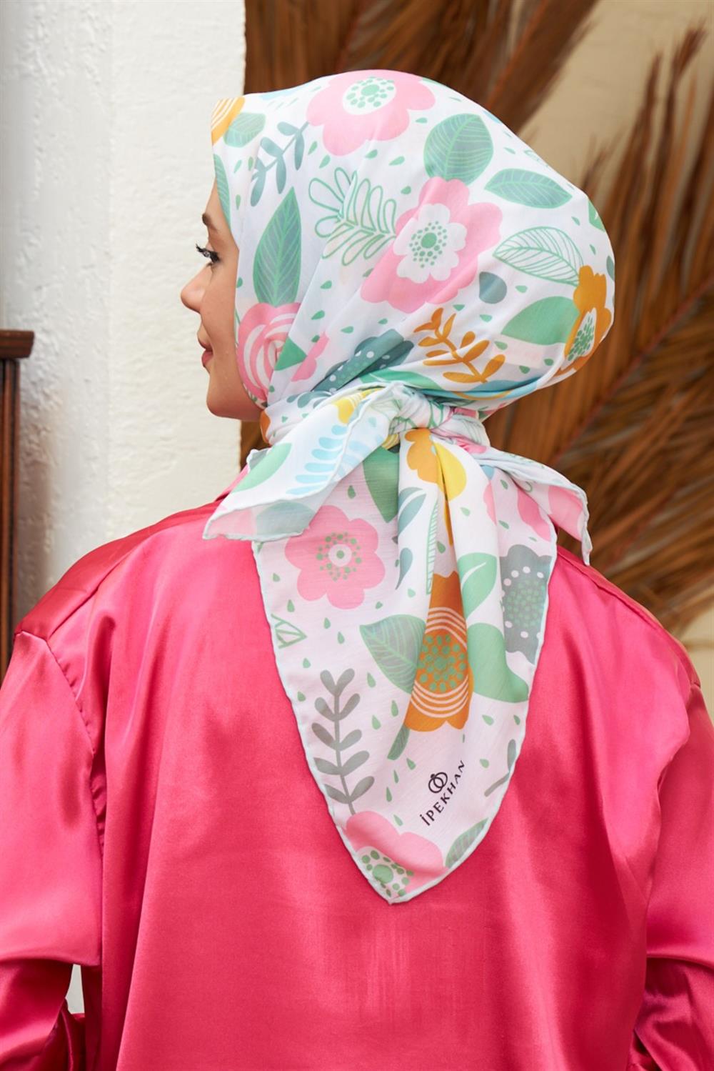 İpekhan Pamuk Eşarp - Sara Desen - IHE1111-10