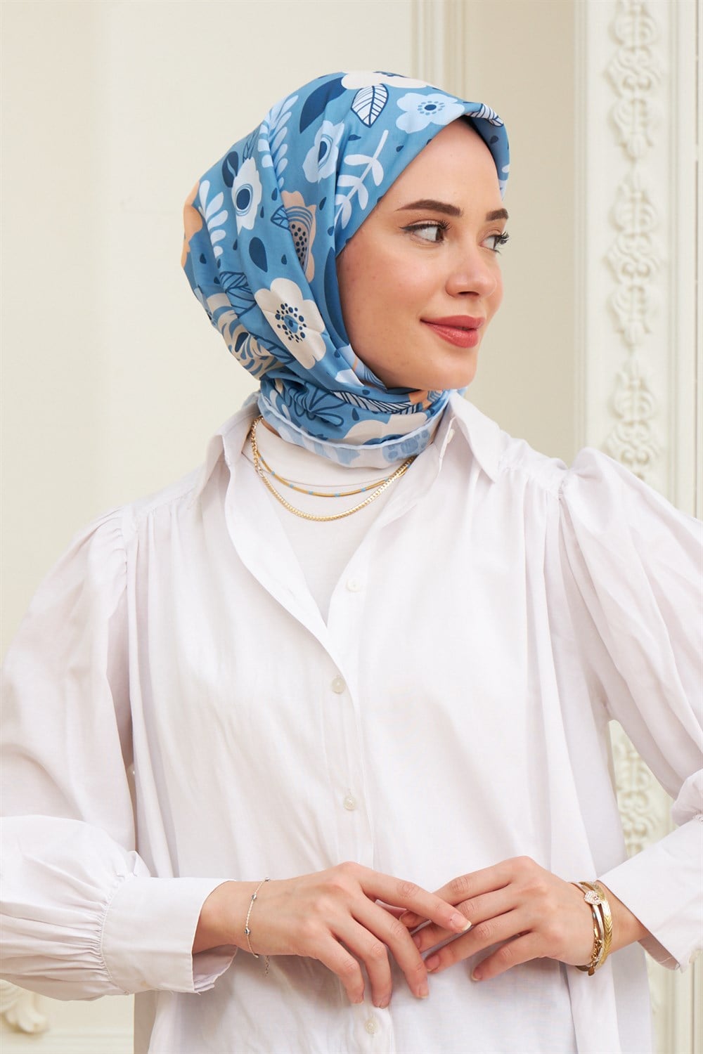 İpekhan Pamuk Eşarp - Sara Desen - IHE1111-04