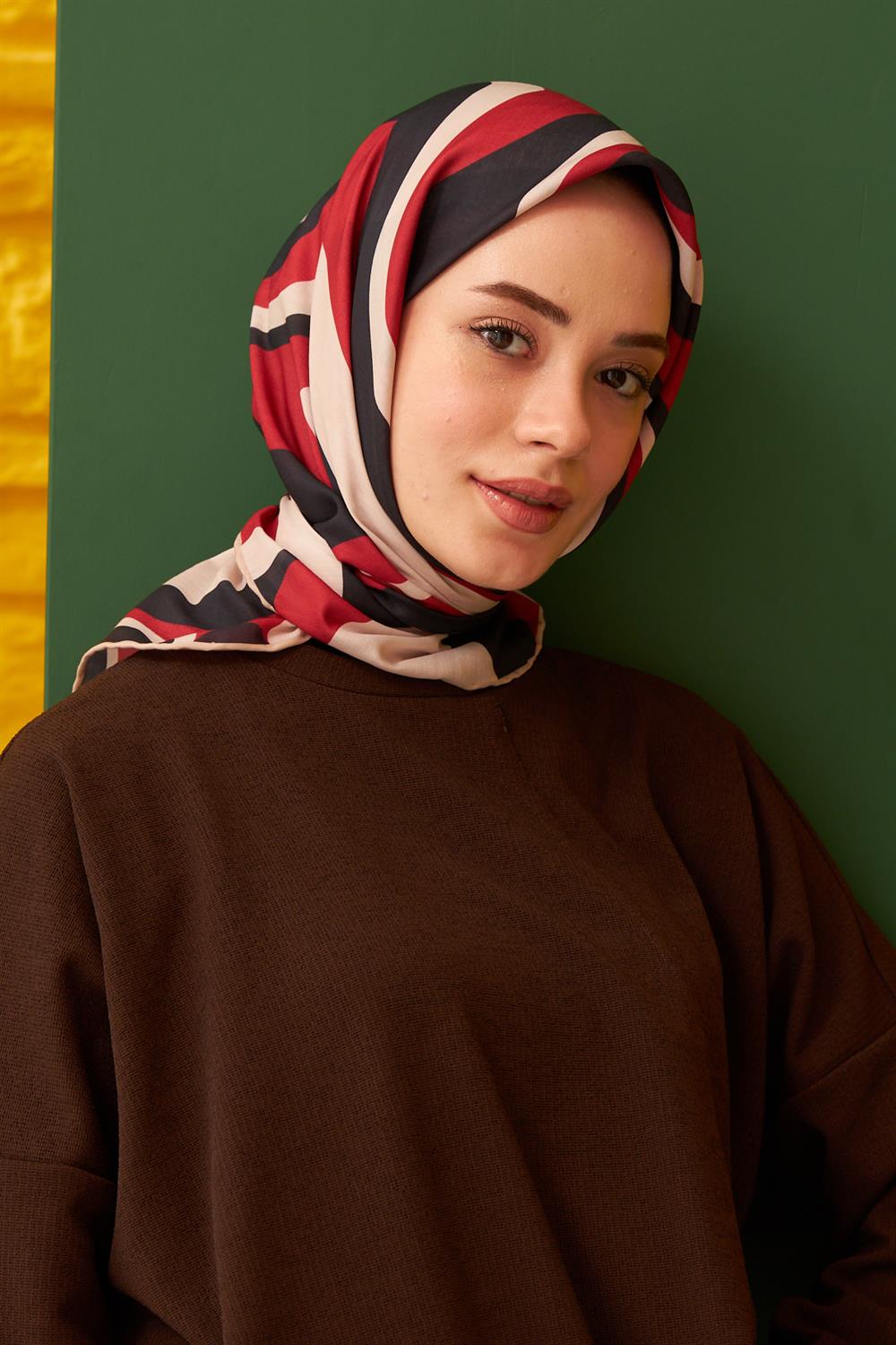 İpekhan Pamuk Eşarp - Twist Desen - IHE1100-18