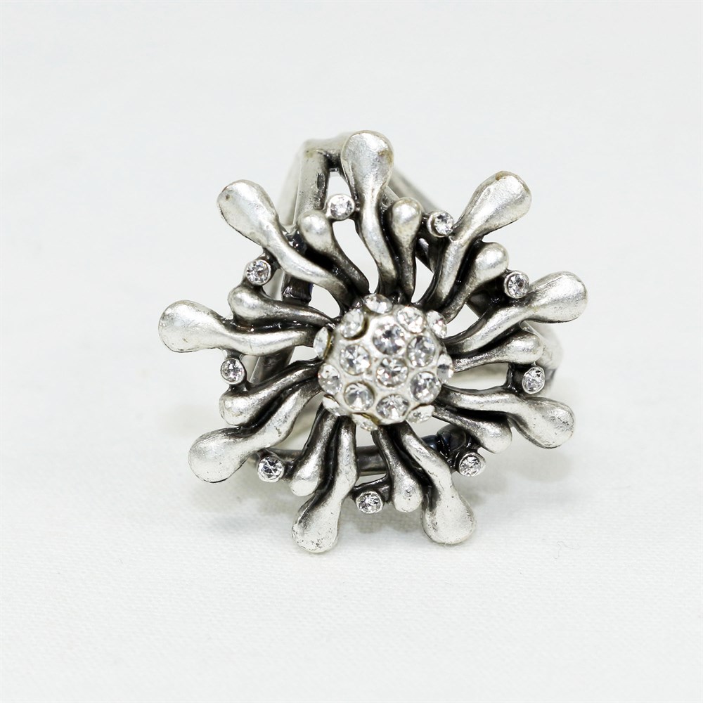 Kristal Taşlı Eşarp, Şal Yüzüğü - Antik Model