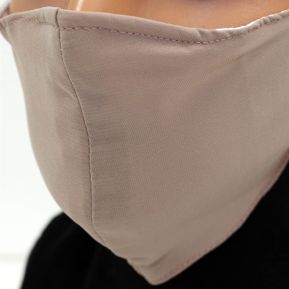 Medine İpeği Yıkanabilir Maske - Koyu Somon