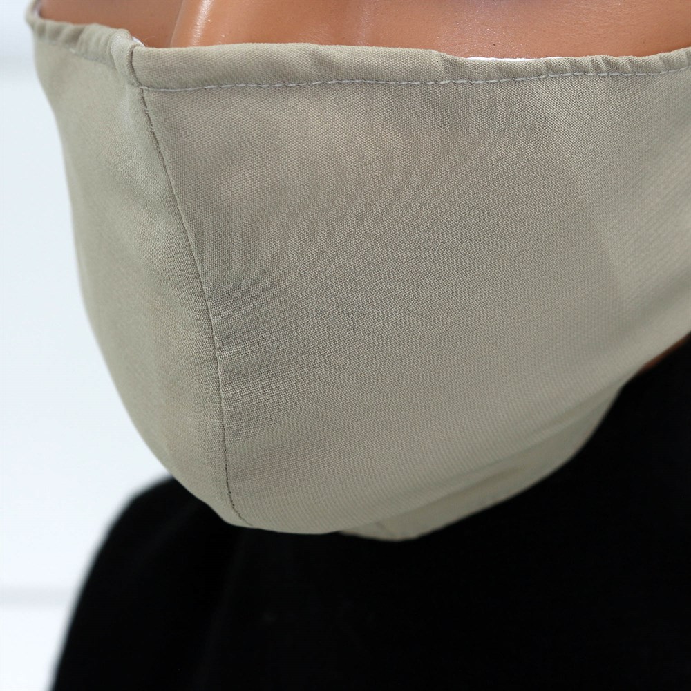 Medine İpeği Yıkanabilir Maske - Vizon