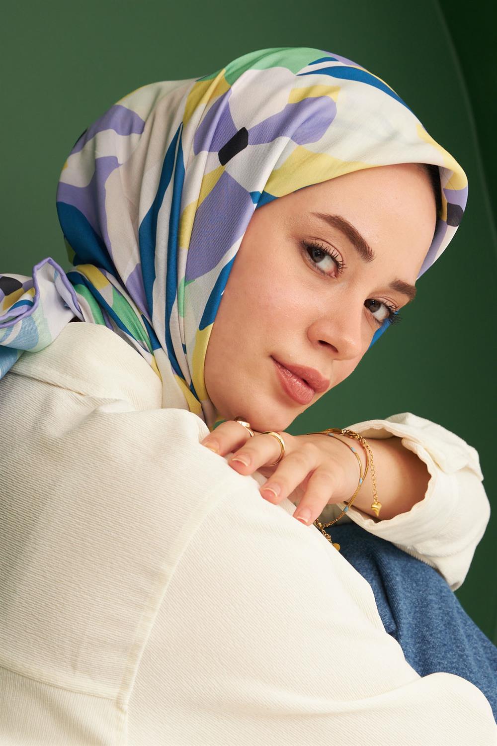 Pamuk Eşarp - İpekhan Daphne Modeli  - SEIHE1108-06