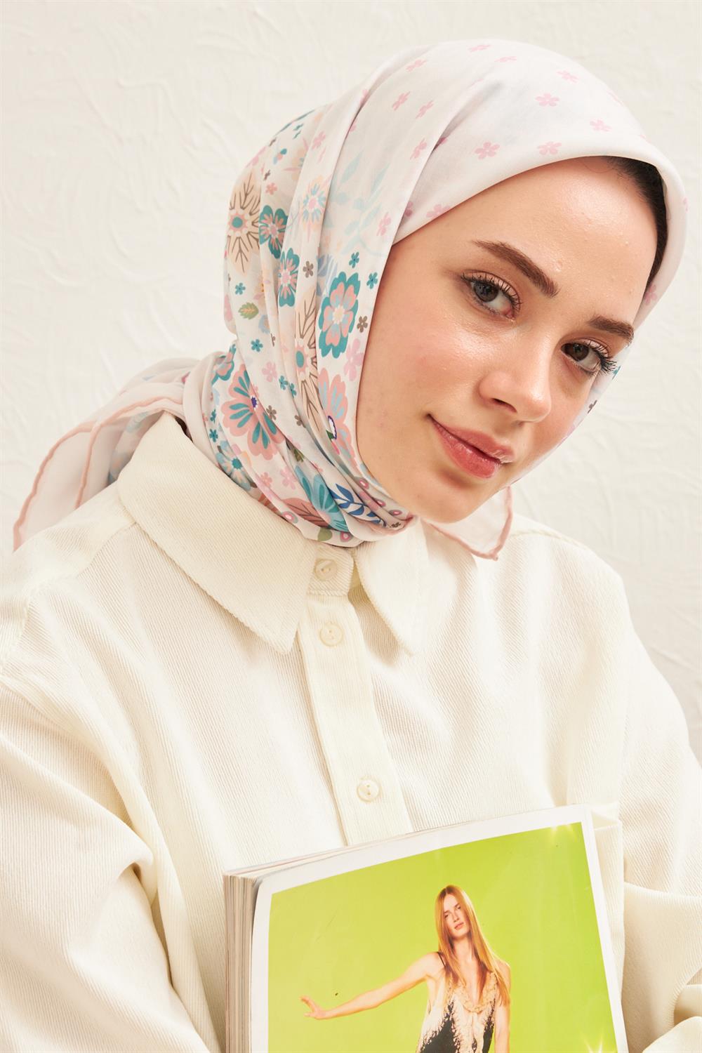 Pamuk Eşarp - İpekhan Kalmia Modeli  - SEIHE1105-07