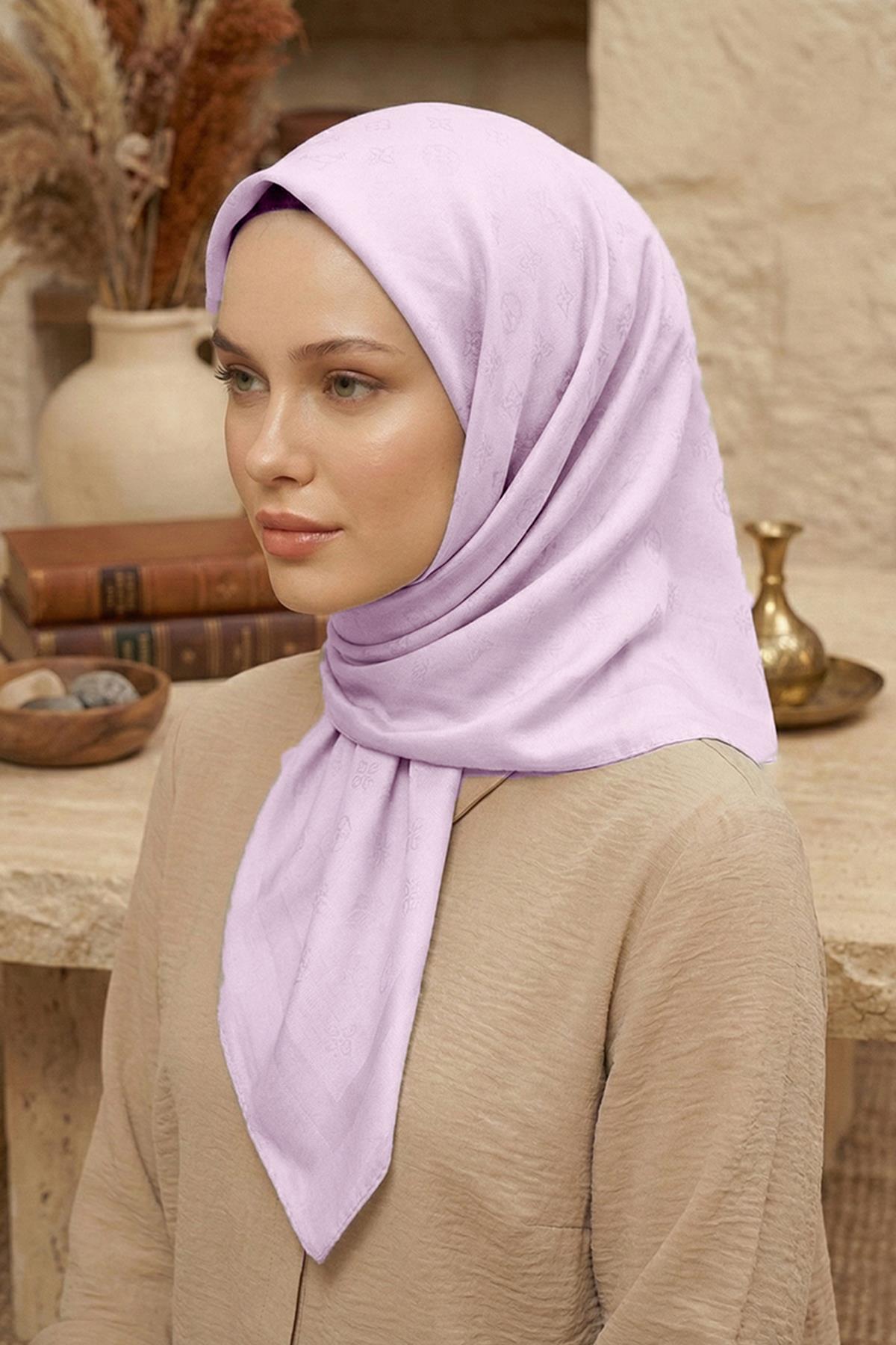 Pierre Cardin Koton Eşarp - Çanta Desen - 1030500-991 - Gül Kurusu