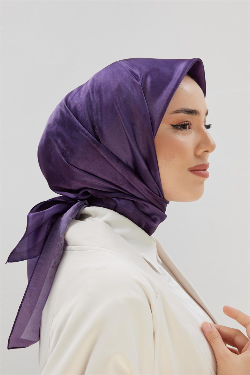 Silk Home Shiny Eşarp - 75002-31 - Mor