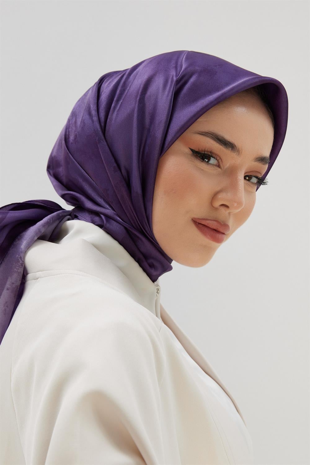 Silk Home Shiny Eşarp - SE75002-31 - Mor