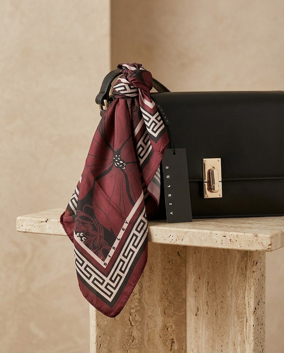 Sisley Bandana - Flora - 2014-022 - Bordo