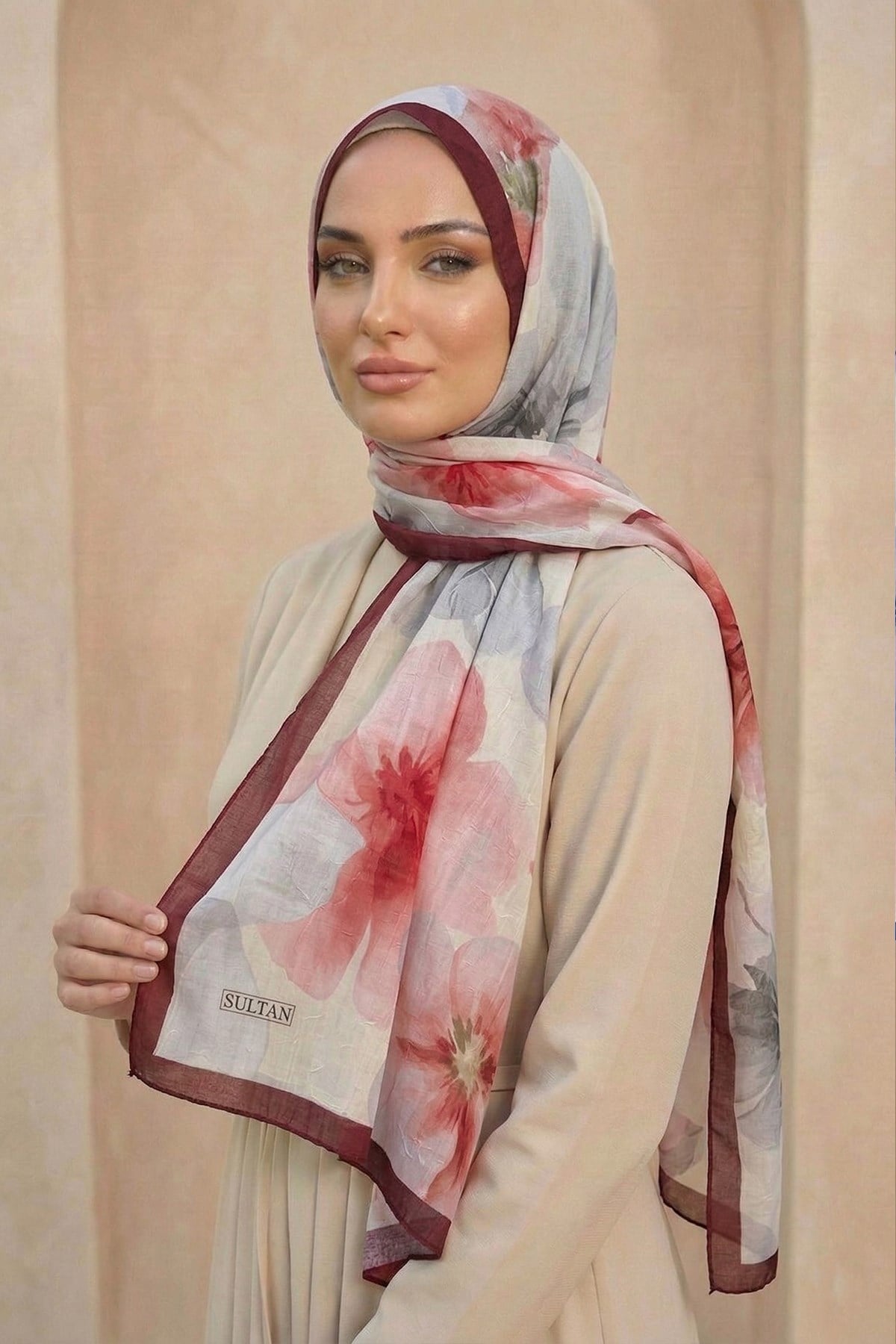 Sultan Desenli Bambu Kraş Şal - Aylin Modeli - DK03-13