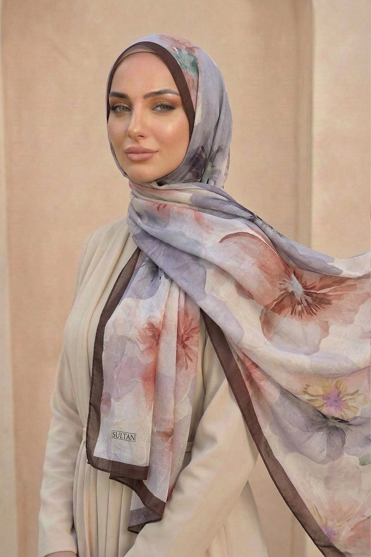 Sultan Desenli Bambu Kraş Şal - Aylin Modeli - DK03-03