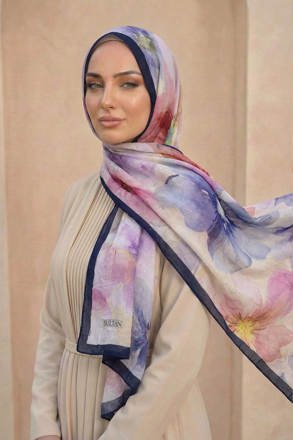 Sultan Desenli Bambu Kraş Şal - Aylin Modeli - DK03-09