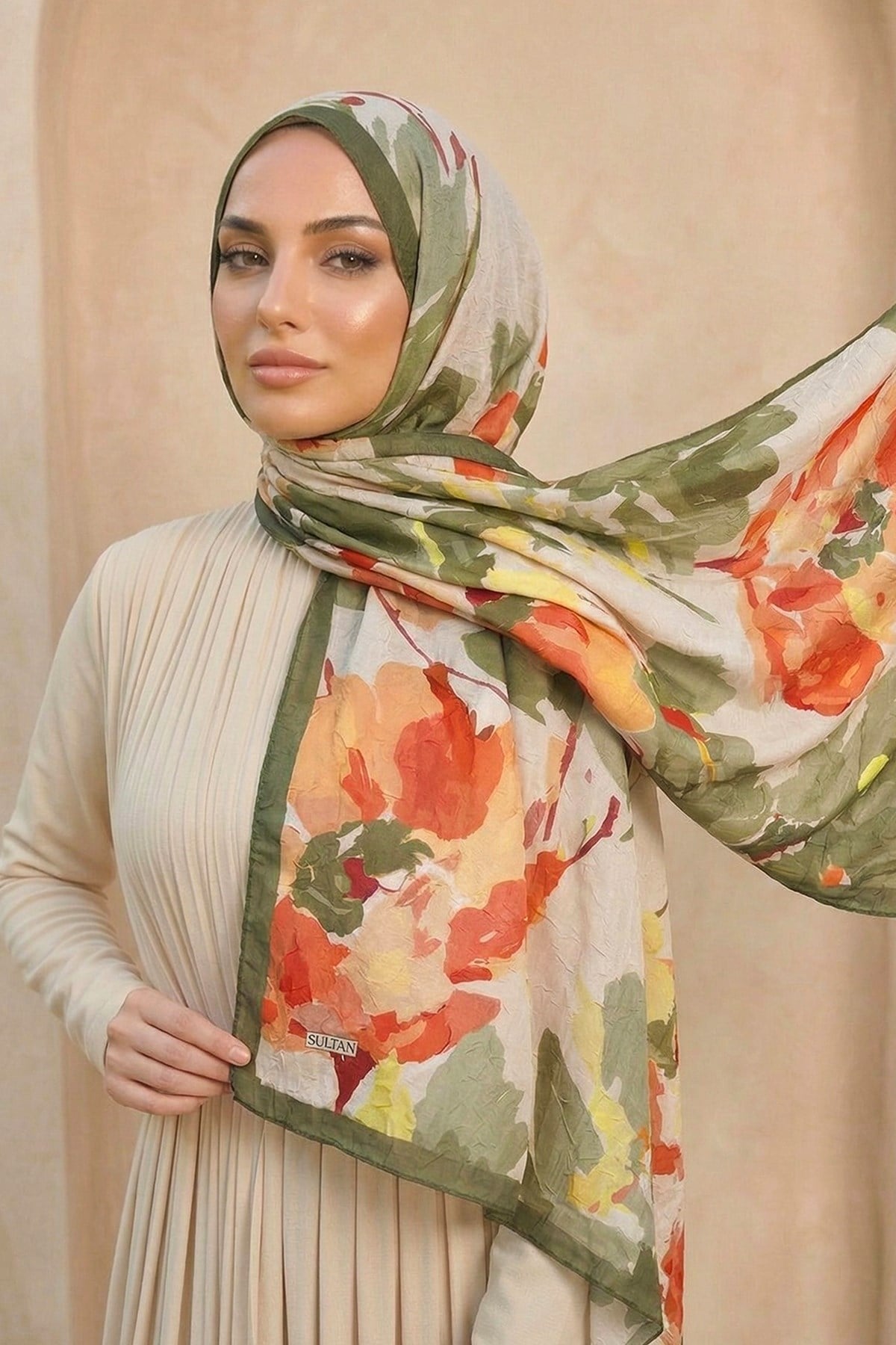 Sultan Desenli Bambu Kraş Şal - Gizem Modeli - DK02-08