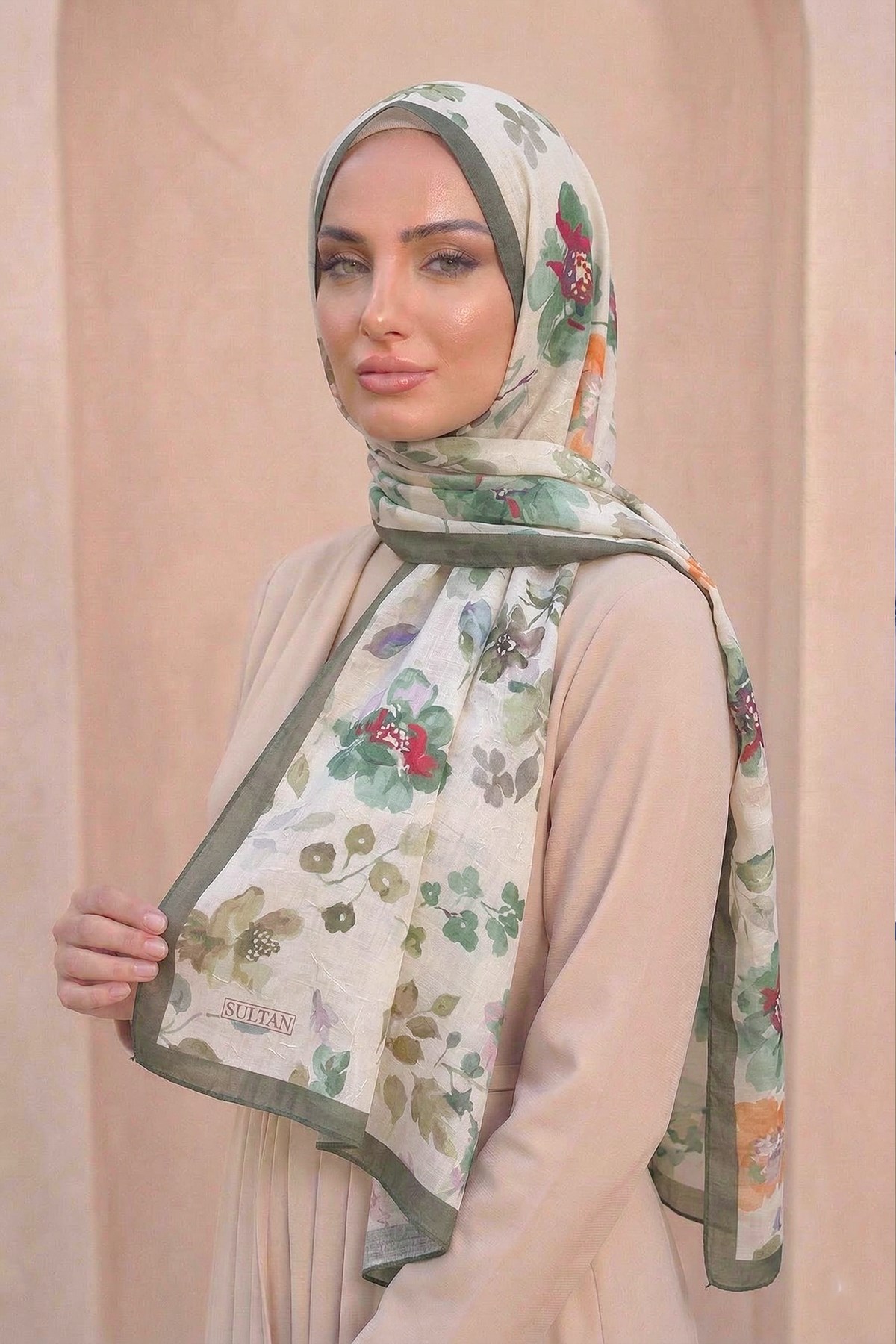 Sultan Desenli Bambu Kraş Şal - Nisan Modeli - DK01-16