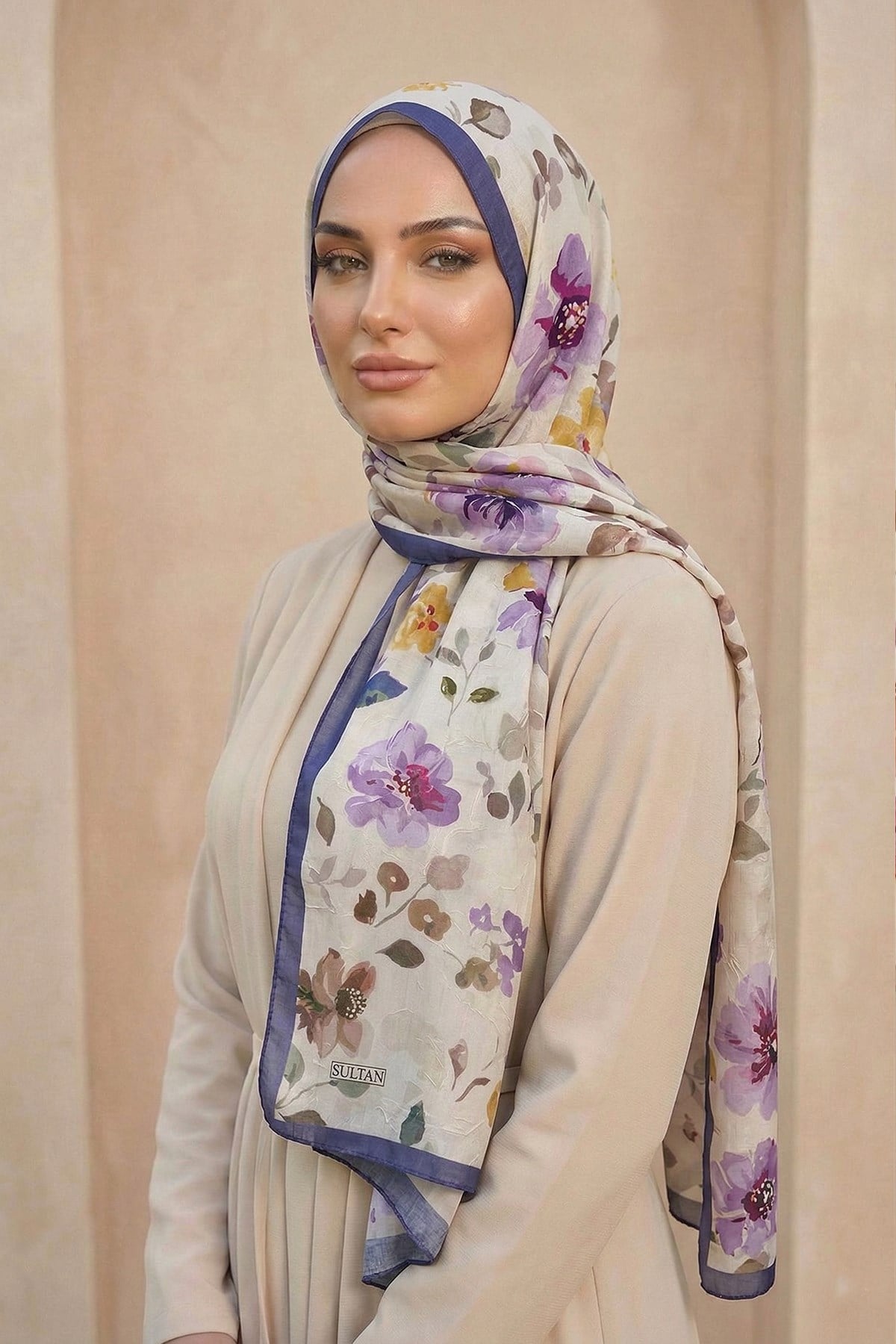 Sultan Desenli Bambu Kraş Şal - Nisan Modeli - DK01-02