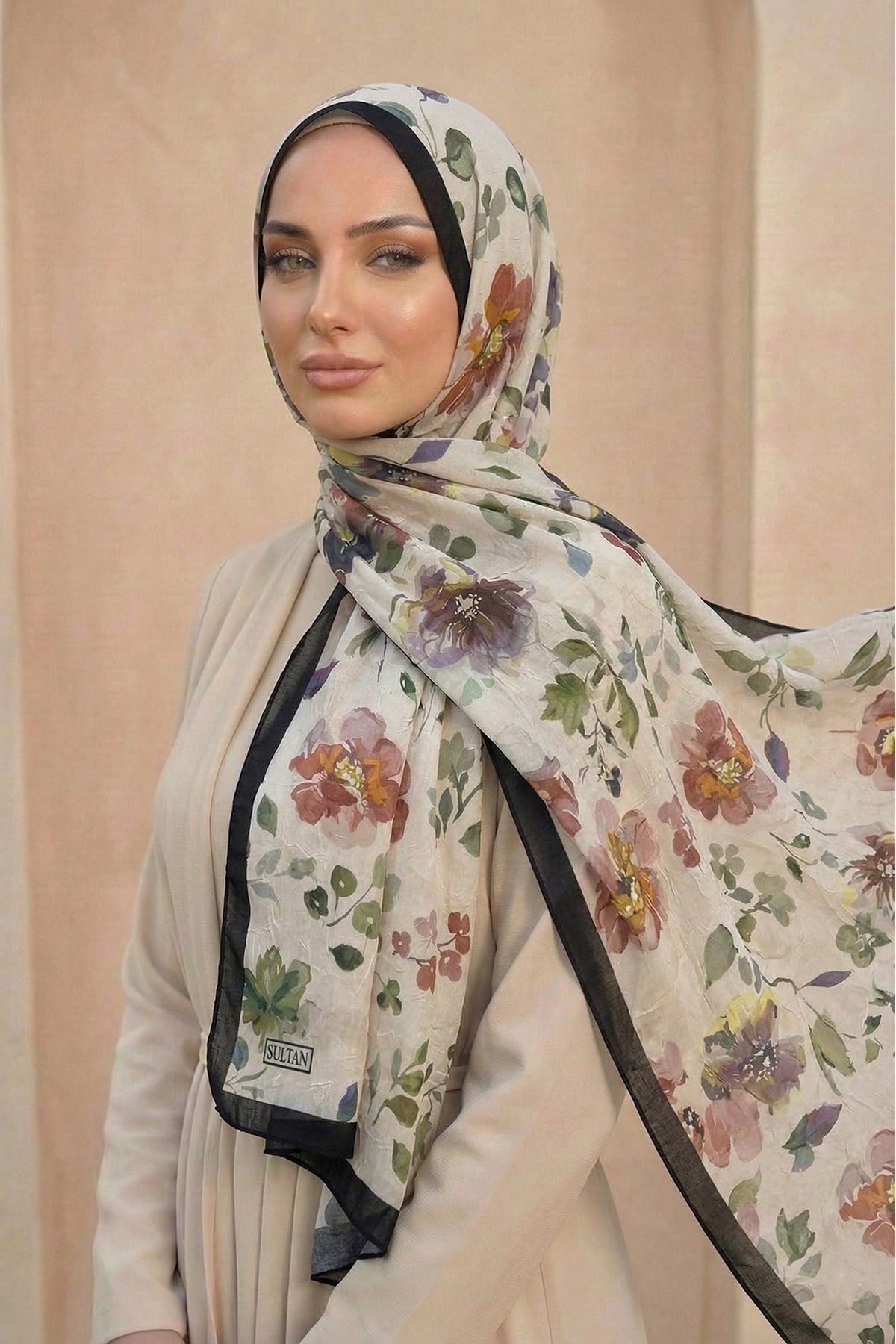 Sultan Desenli Bambu Kraş Şal - Nisan Modeli - DK01-10