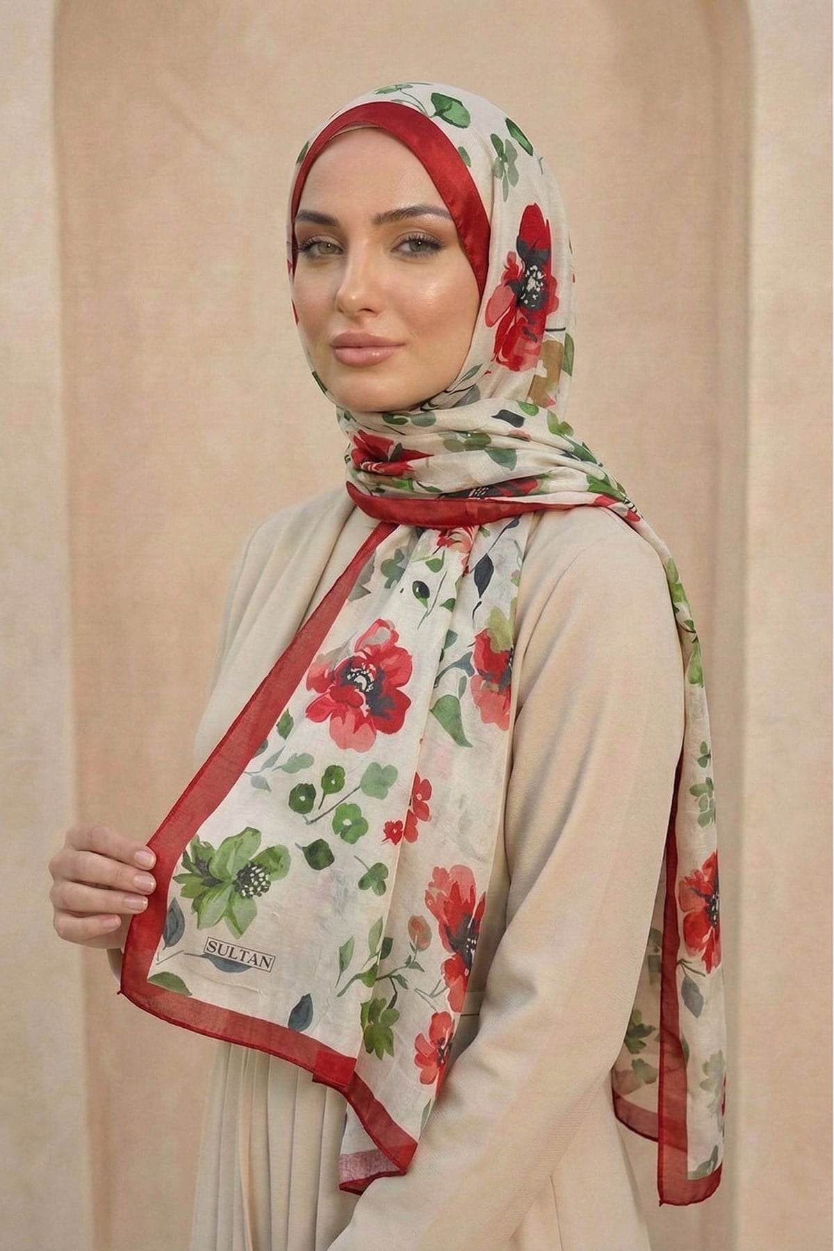 Sultan Desenli Bambu Kraş Şal - Nisan Modeli - DK01-17