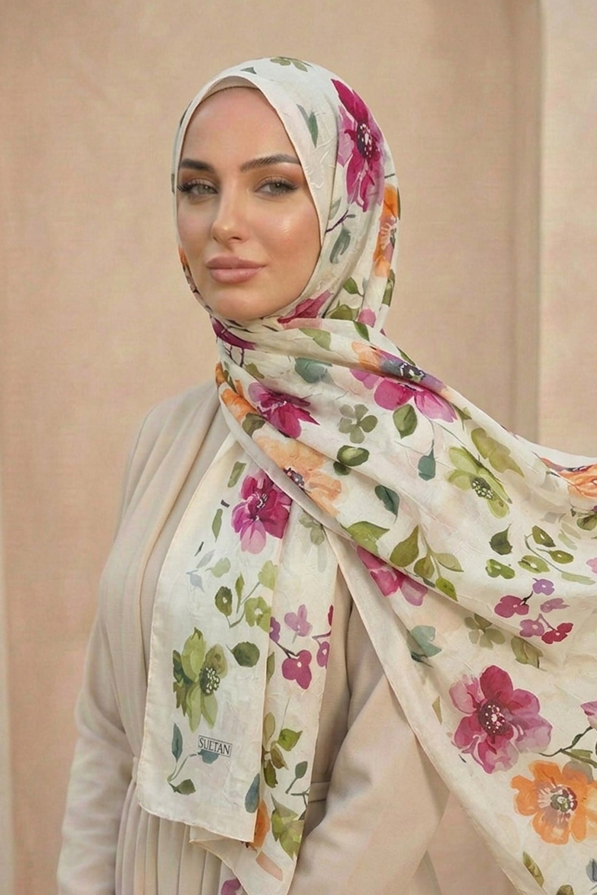 Sultan Desenli Bambu Kraş Şal - Nisan Modeli - DK01-01