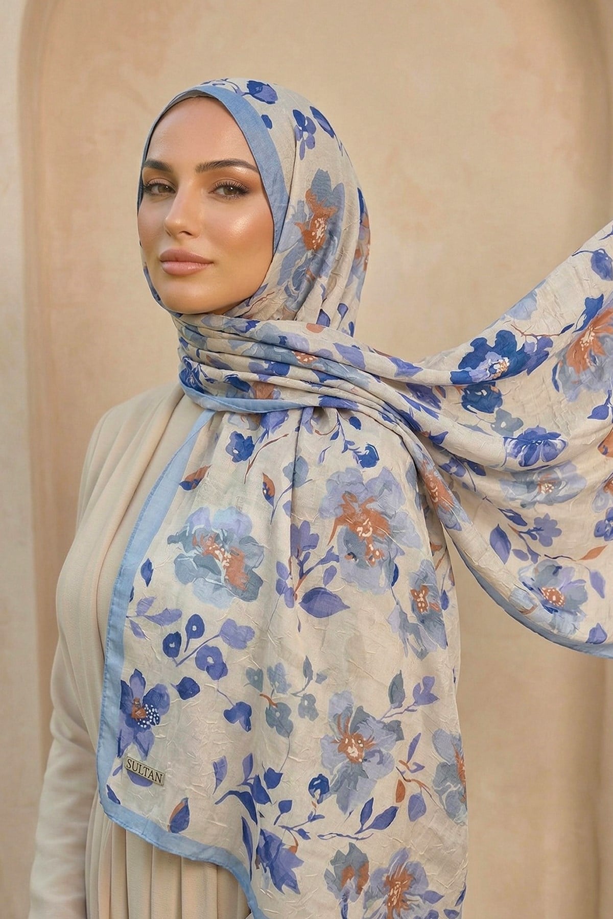Sultan Desenli Bambu Kraş Şal - Nisan Modeli - DK01-08