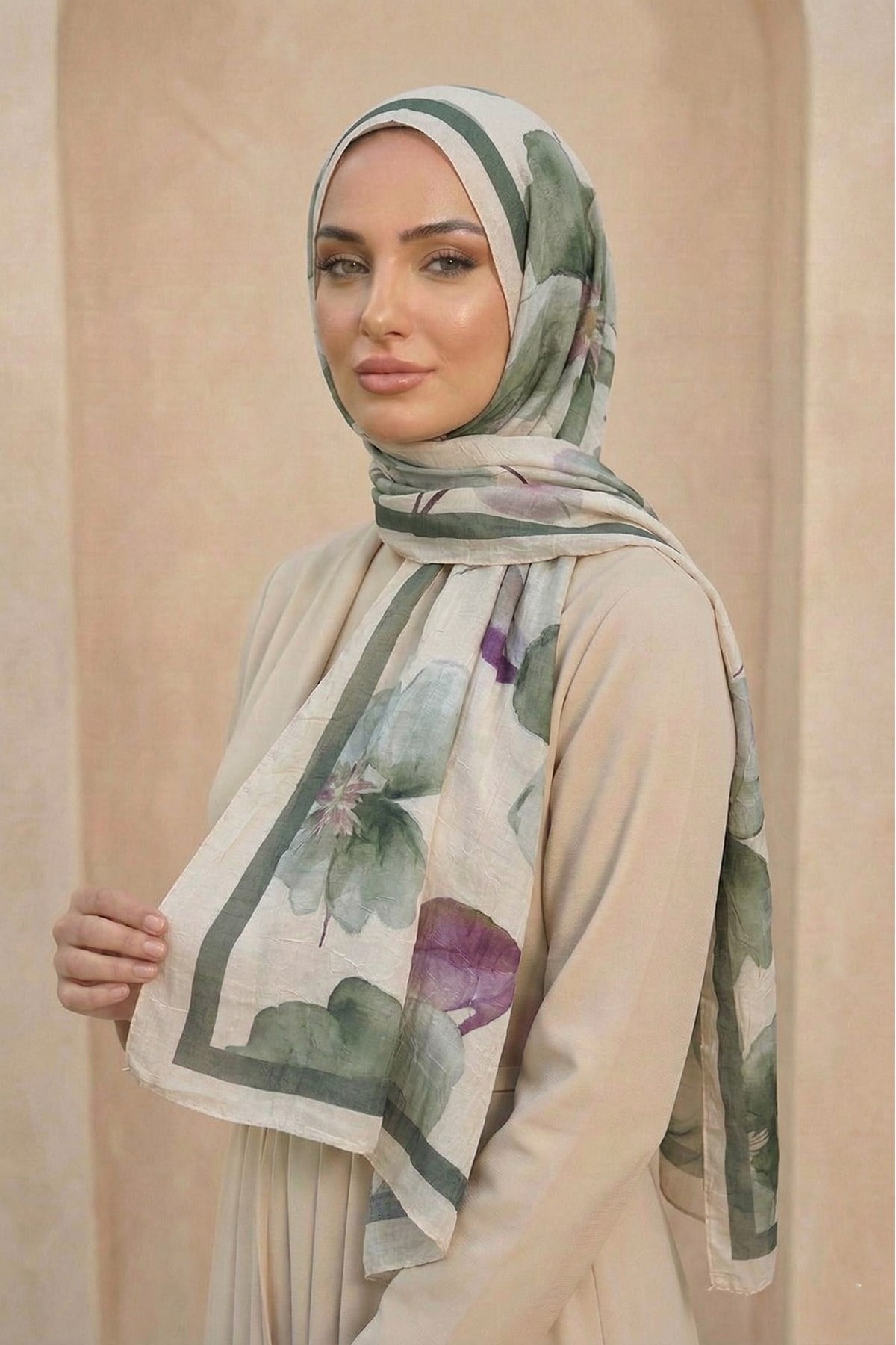 Sultan Desenli Bambu Kraş Şal - Yasemin Modeli - DK04-06