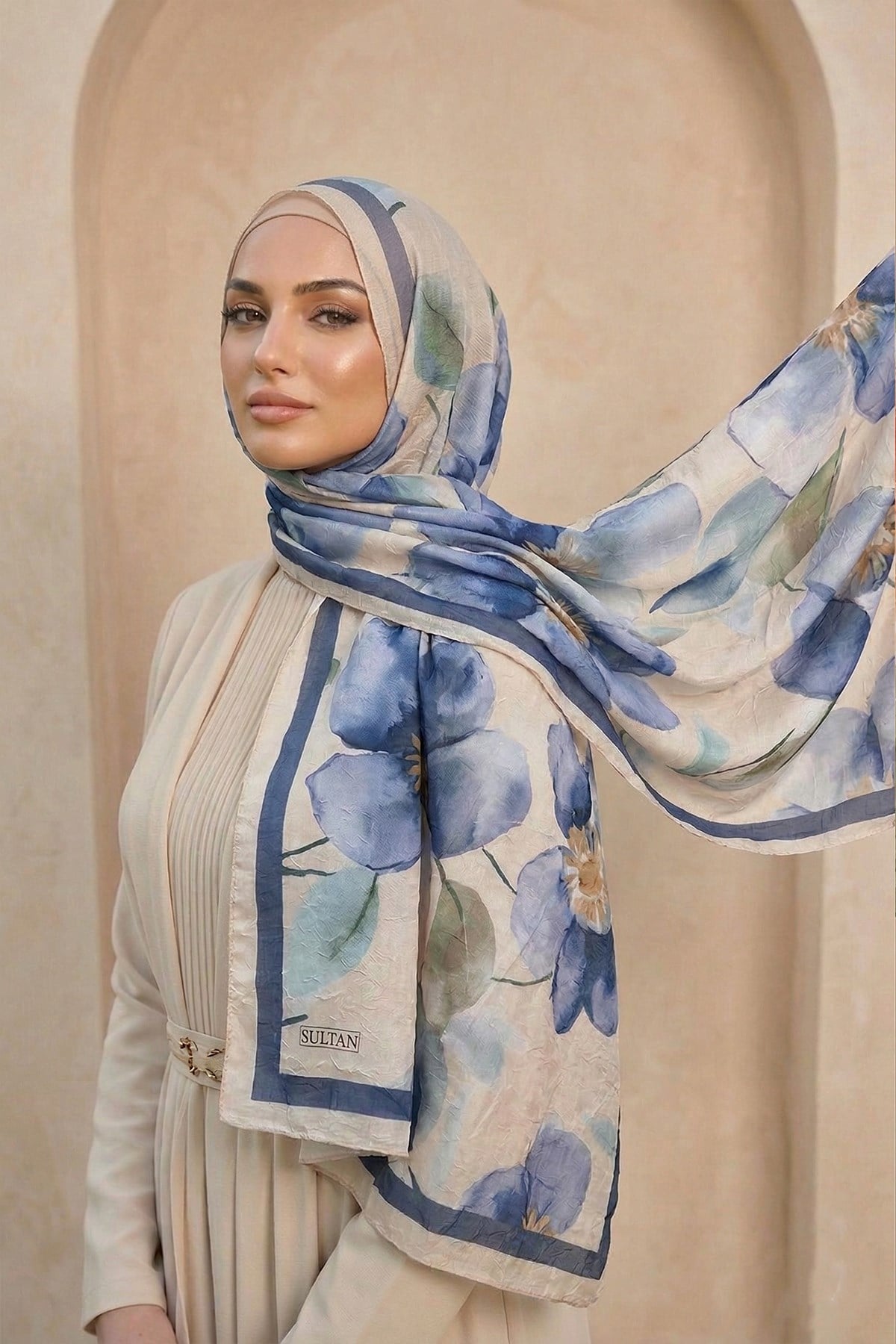 Sultan Desenli Bambu Kraş Şal - Yasemin Modeli - DK04-05