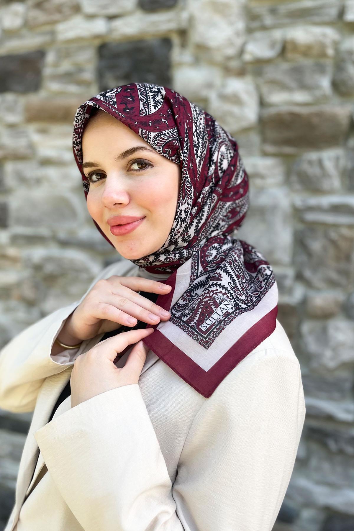 Sultan Fresh Pamuk Eşarp - Çini Desen - SFE012-05
