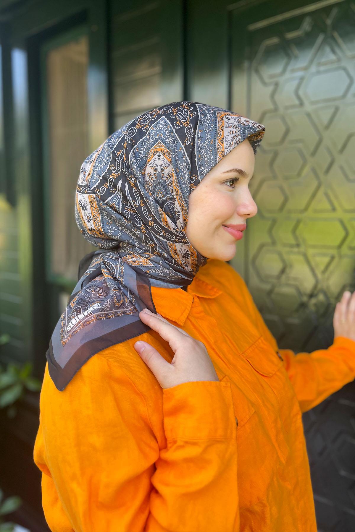 Sultan Fresh Pamuk Eşarp - Çini Desen - SFE012-04