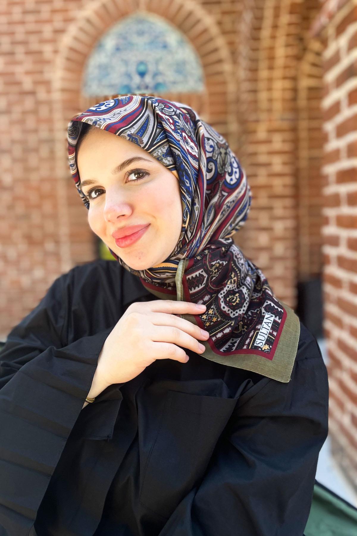 Sultan Fresh Pamuk Eşarp - Etnik Desen - SFE008-03