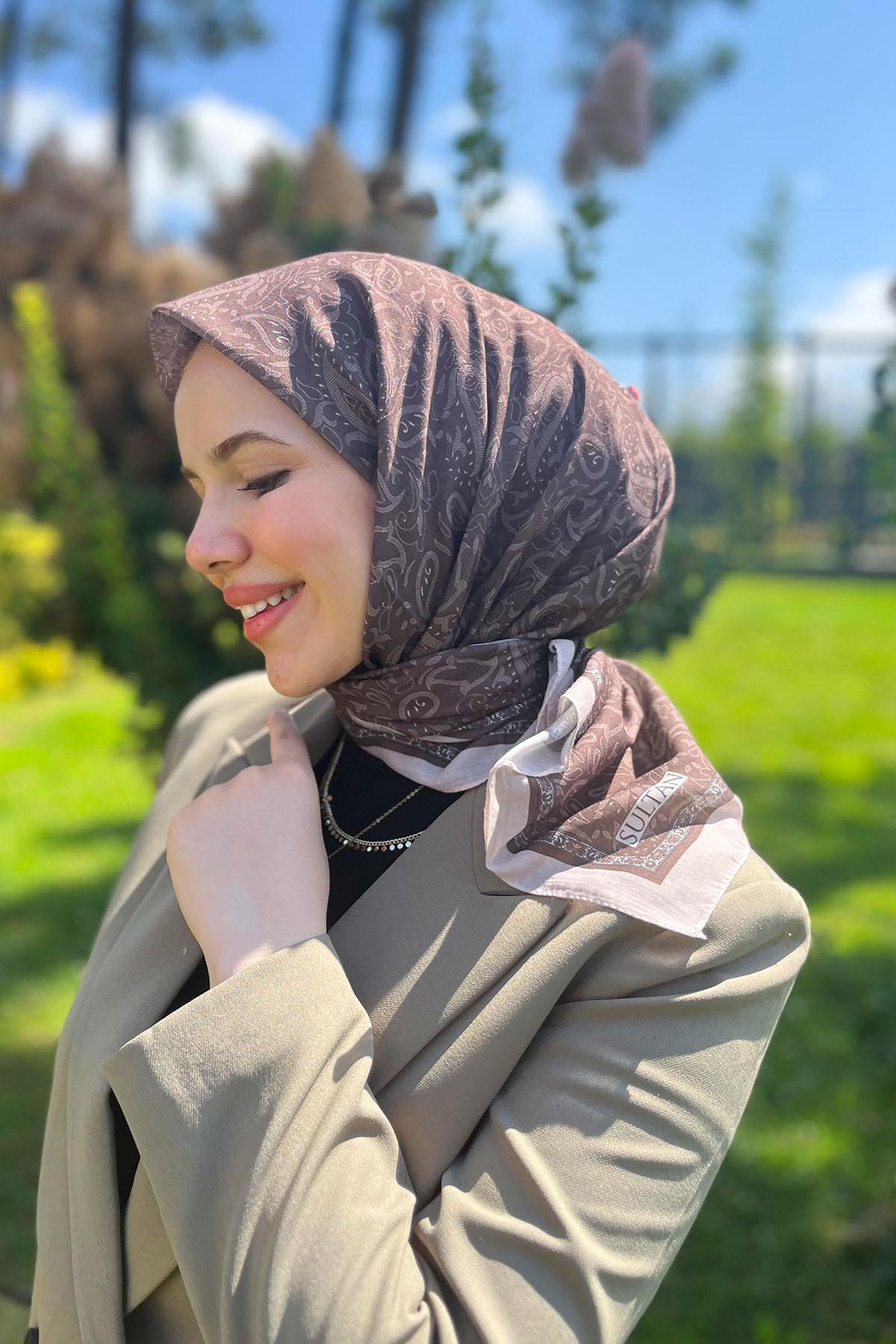 Sultan Fresh Pamuk Eşarp - Mono Şal Deseni - SFE010-09