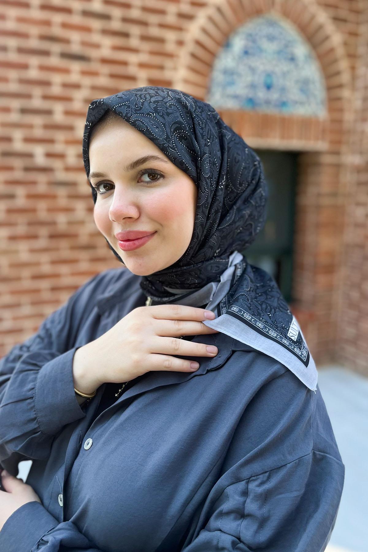 Sultan Fresh Pamuk Eşarp - Mono Şal Deseni - SFE010-08