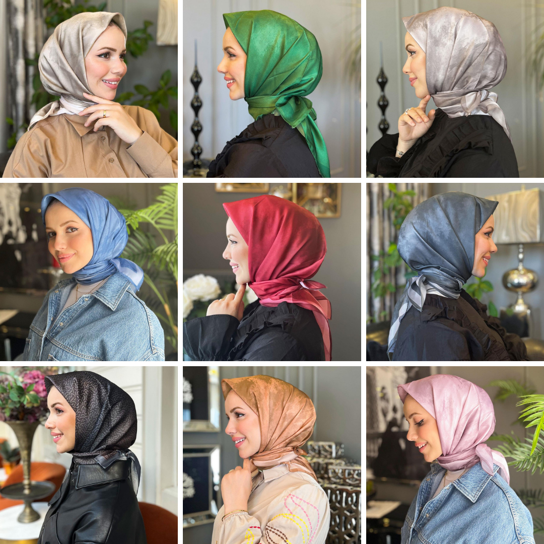 Sultan Hafif Defolu Kristal Eşarp - 9'lu Paket - K01